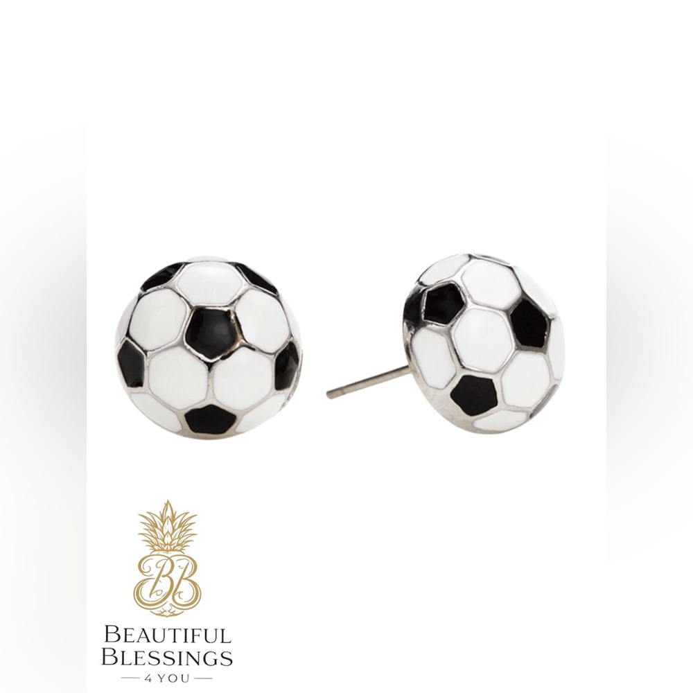 Soccer Ball Stud Earrings